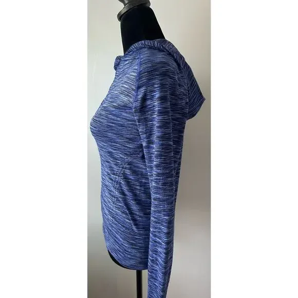 Athleta Space Dyed Seamless Lightweight Hooded Jacket, Size Medium - Picture 4 of 7